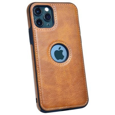 iPhone 11 Pro max leather case back cover brown india product 1