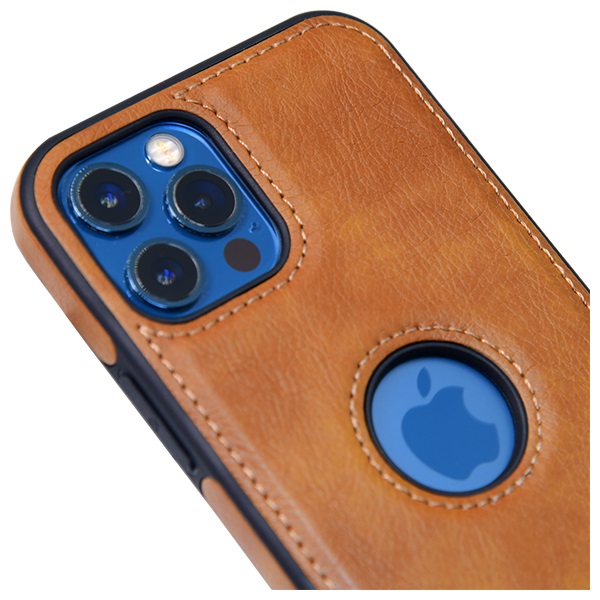iPhone 12 Pro leather case back cover brown india product 2
