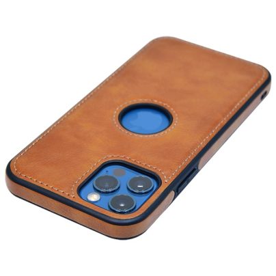 iPhone 12 Pro leather case back cover brown india product 3