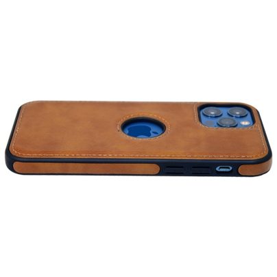 iPhone 12 Pro leather case back cover brown india product 5