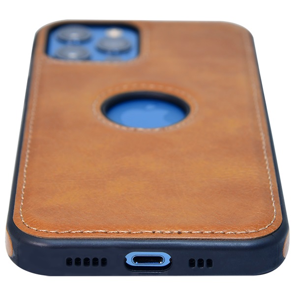 iPhone 12 Pro leather case back cover brown india product 6