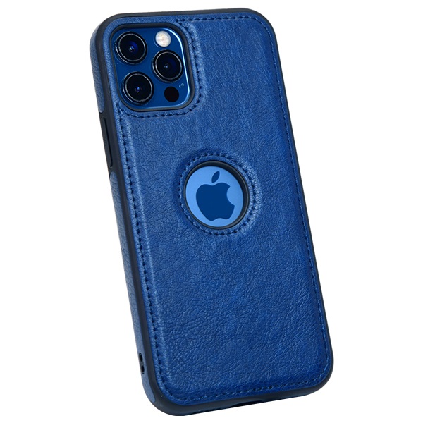 iPhone 12 Pro max leather case back cover blue india product 1