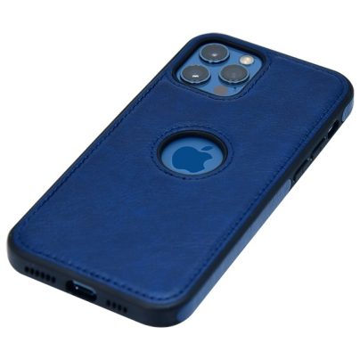 iPhone 12 Pro max leather case back cover blue india product 6