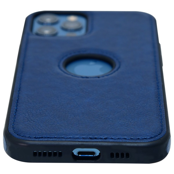 iPhone 12 Pro max leather case back cover blue india product 7