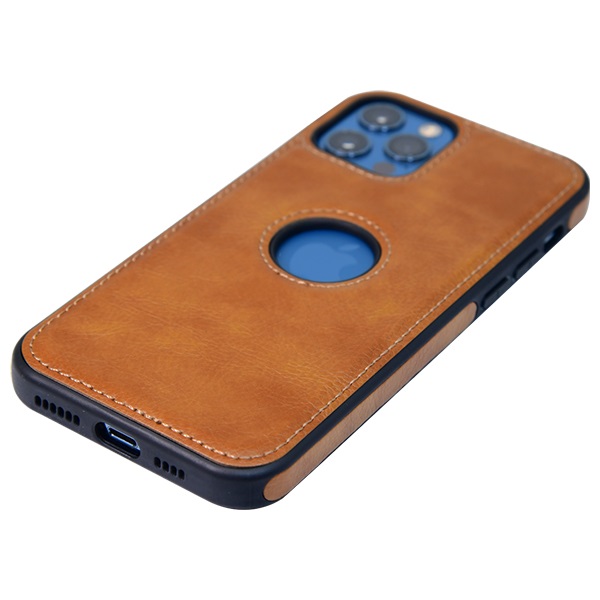 iPhone 12 Pro max leather case back cover brown india product 8