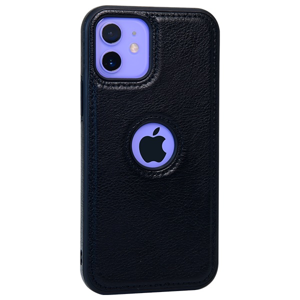 iPhone 12 leather case back cover black india product 11