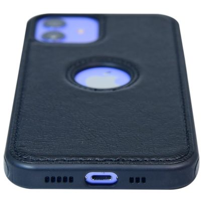 iPhone 12 leather case back cover black india product 8
