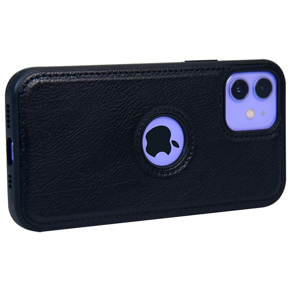 iPhone 12 leather case back cover black india product 9