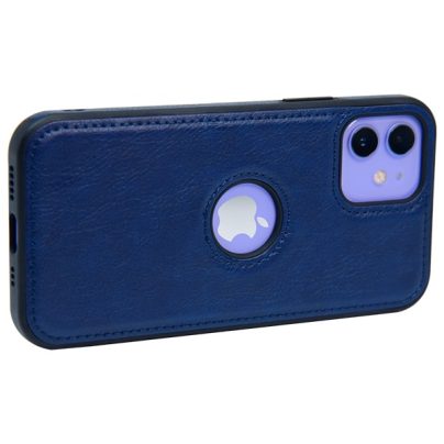 iPhone 12 leather case back cover blue india product 10