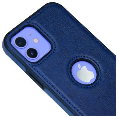 iPhone 12 leather case back cover blue india product 2
