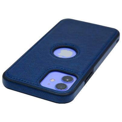 iPhone 12 leather case back cover blue india product 3