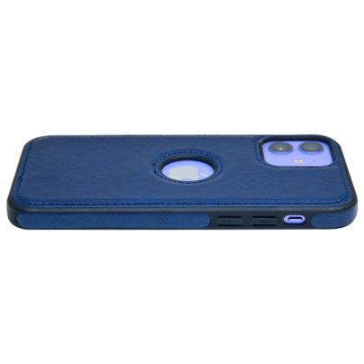 iPhone 12 leather case back cover blue india product 5