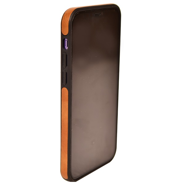 iPhone 12 leather case back cover brown india product 11