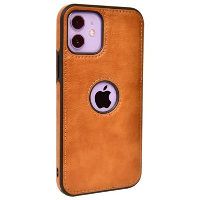 iPhone 12 leather case back cover brown india product 12