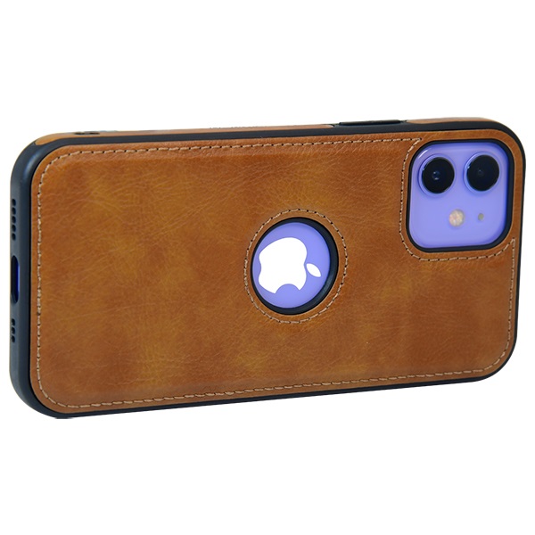 iPhone 12 leather case back cover brown india product 8