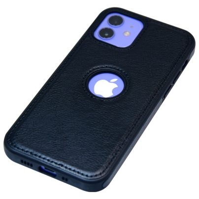 iPhone 12 mini leather case back cover black india product 3