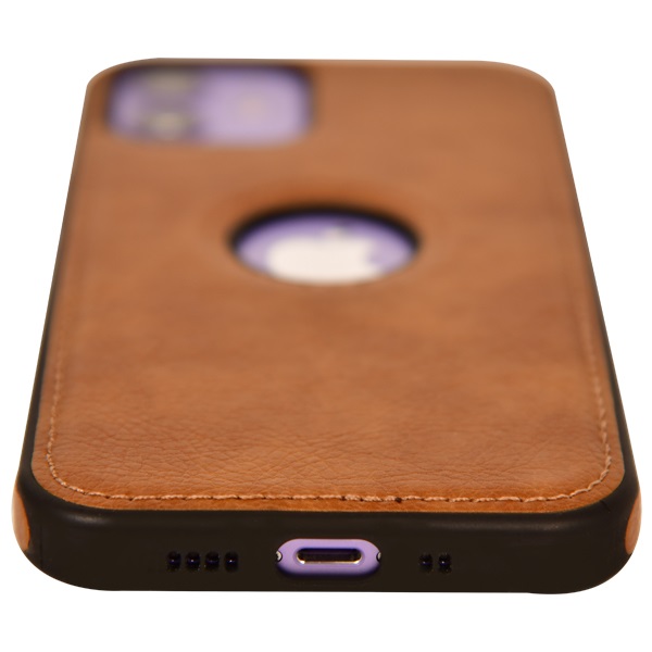 iPhone 12 mini leather case back cover brown india product 7