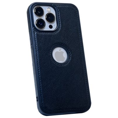 iPhone 13 Pro Max leather case back cover black india product 1