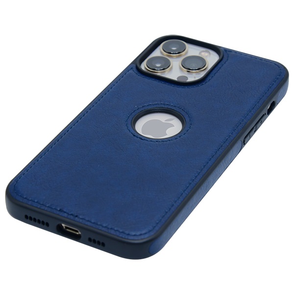 iPhone 13 Pro Max leather case back cover blue india product 4
