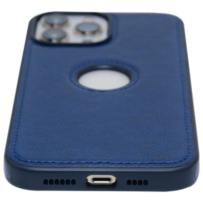 iPhone 13 Pro Max leather case back cover blue india product 7
