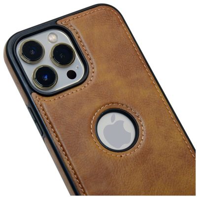 iPhone 13 Pro Max leather case back cover brown india product 2
