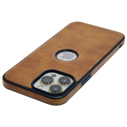 iPhone 13 Pro Max leather case back cover brown india product 3
