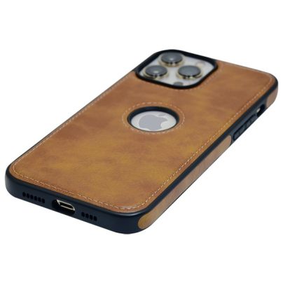 iPhone 13 Pro Max leather case back cover brown india product 7