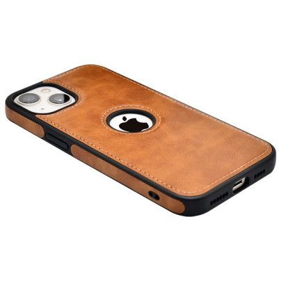 iPhone 14 Plus leather case back cover brown india product 8 1