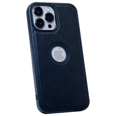 iPhone 14 Pro Max leather case back cover black india product 1