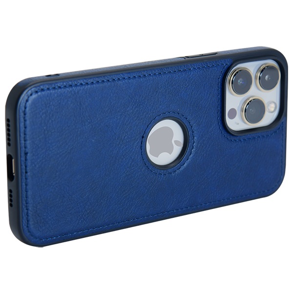 iPhone 14 Pro Max leather case back cover blue india product 10