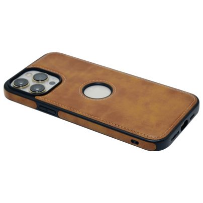 iPhone 14 Pro Max leather case back cover brown india product 4