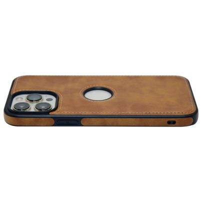 iPhone 14 Pro Max leather case back cover brown india product 5