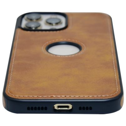iPhone 14 Pro Max leather case back cover brown india product 8
