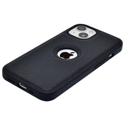 iPhone 14 leather case back cover black india product 4 1