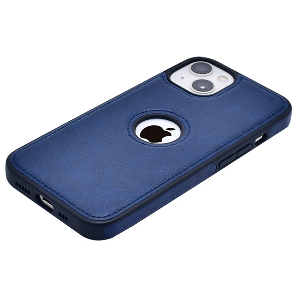 iPhone 14 leather case back cover blue india product 4 1