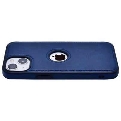 iPhone 14 leather case back cover blue india product 5 1