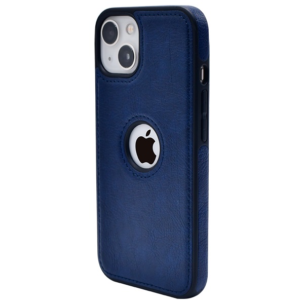 iPhone 15 Plus leather case back cover blue india product 10