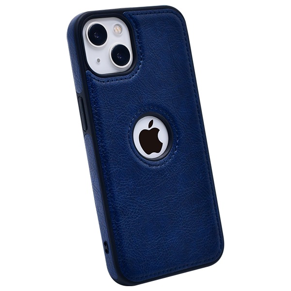 iPhone 15 Plus leather case back cover blue india product 2