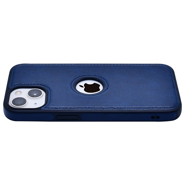 iPhone 15 Plus leather case back cover blue india product 5