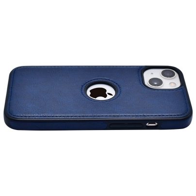 iPhone 15 Plus leather case back cover blue india product 6