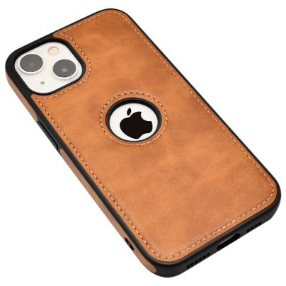 iPhone 15 Plus leather case back cover brown india product 3