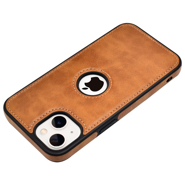 iPhone 15 Plus leather case back cover brown india product 4