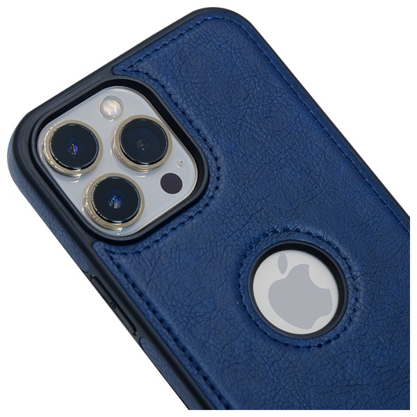 iPhone 15 Pro Max leather case back cover blue india product 2