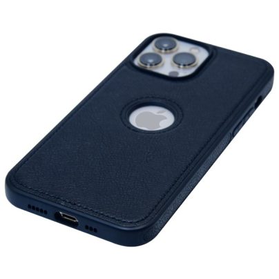 iPhone 15 Pro leather case back cover black india product 6