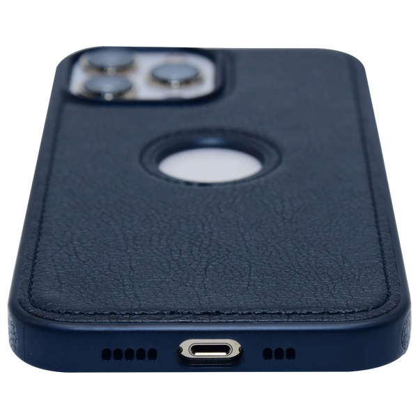 iPhone 15 Pro leather case back cover black india product 7