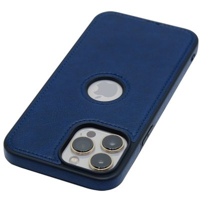 iPhone 15 Pro leather case back cover blue india product 11