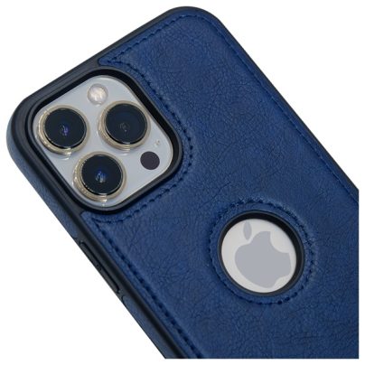iPhone 15 Pro leather case back cover blue india product 2