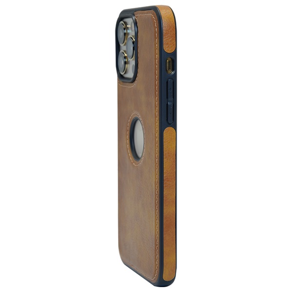 iPhone 15 Pro leather case back cover brown india product 11