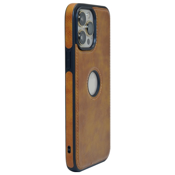 iPhone 15 Pro leather case back cover brown india product 12