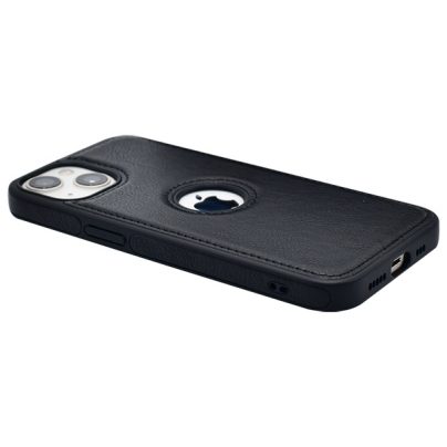 iPhone 15 leather case back cover black india product 7